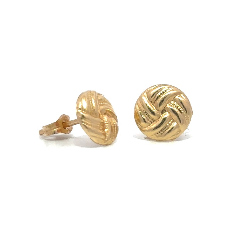 Estate Flat Knot Earrings