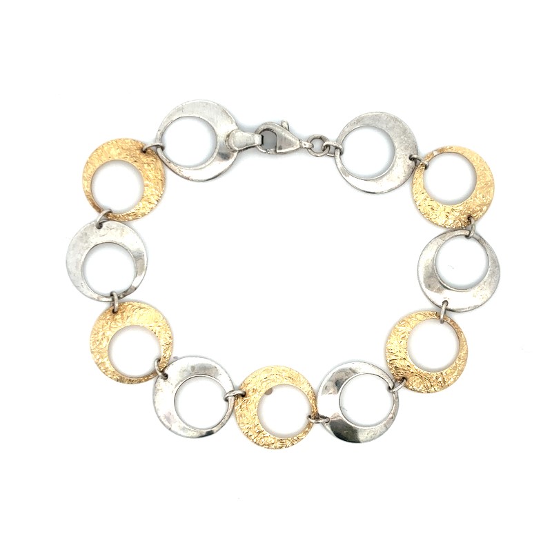 Estate Two Tone Circle Bracelet