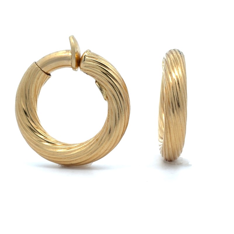 Estate Gold Hoop Earrings