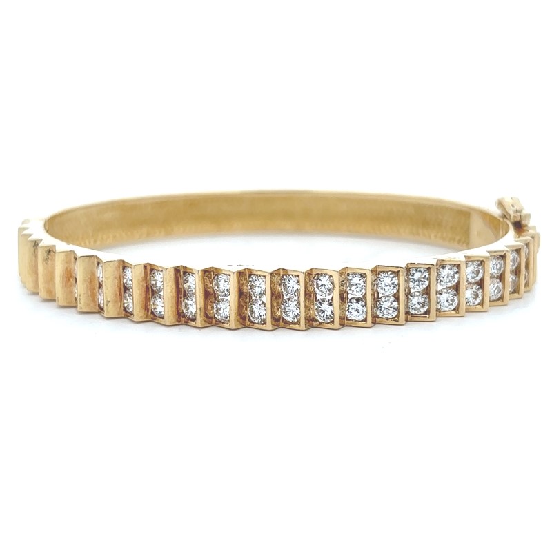 Estate Diamond Hinged Bangle