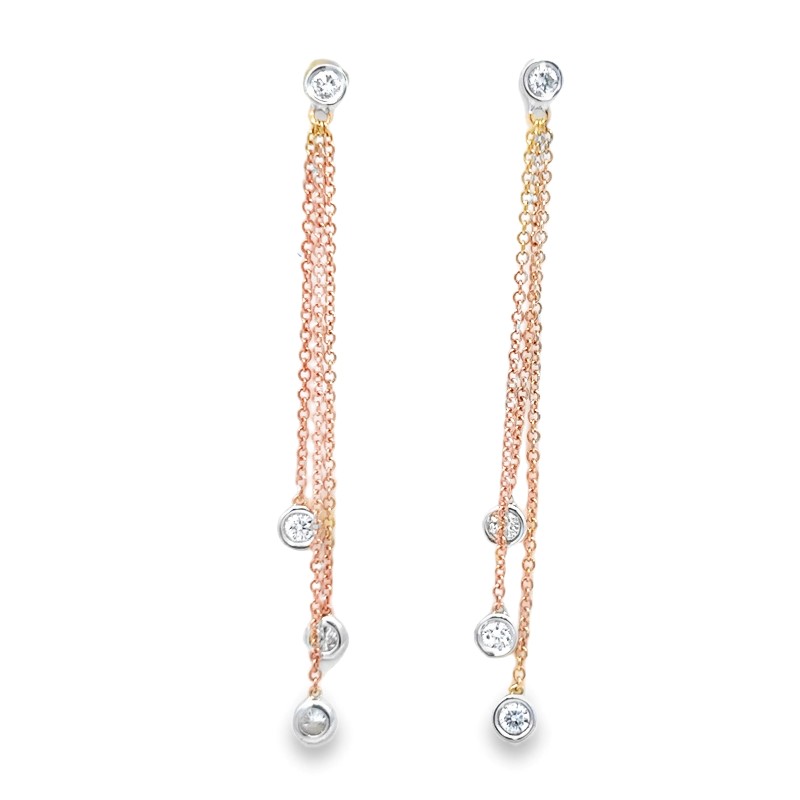 Diamond Chain Dangle Earrings