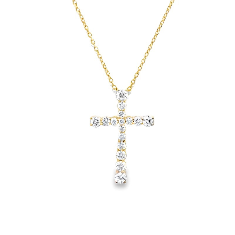 0.50ct Diamond Cross Pendant Necklace