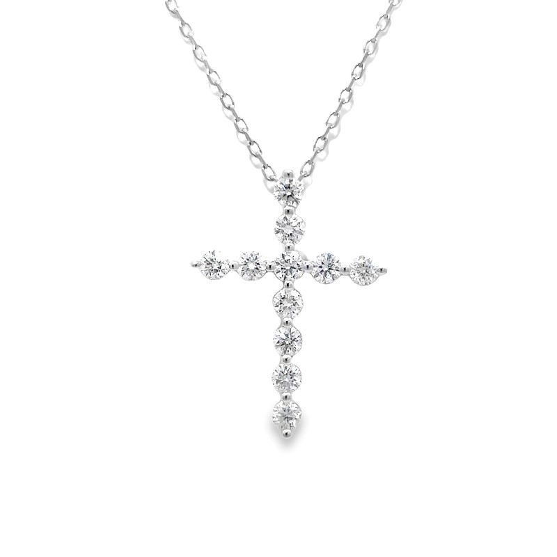 0.50ct Diamond Cross Pendant Necklace