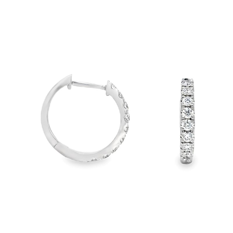 Diamond Huggie Hoop Earrings