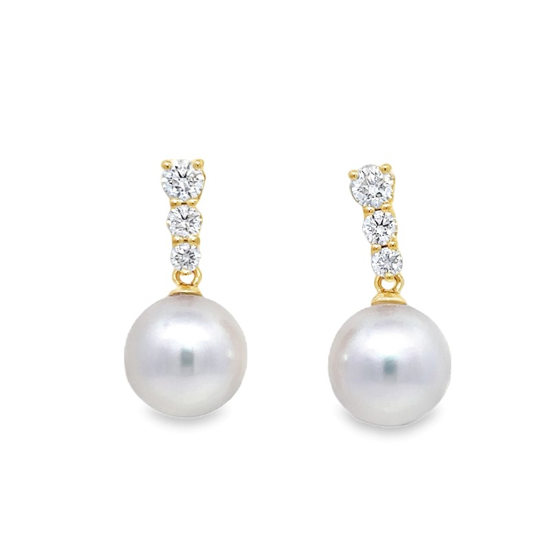 Mikimoto Morning Dew Akoya Pearl And Diamond Earrings