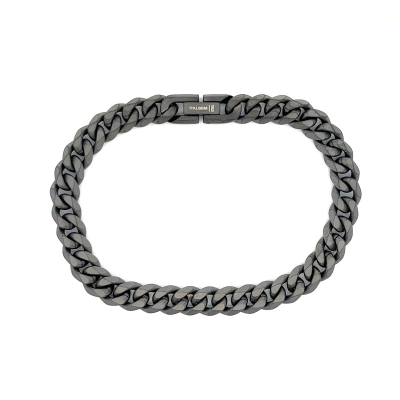 Italgem Gunmetal Curb Chain Bracelet