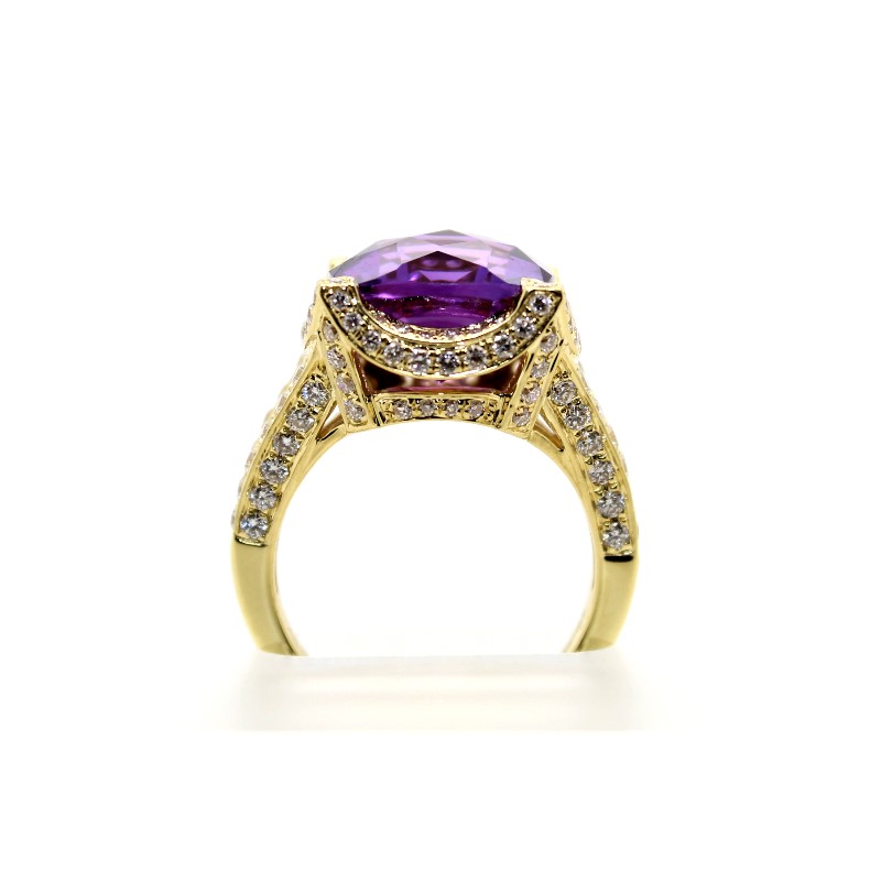 Charles Krypell Amethyst And Diamond Ring From Pastel Collection