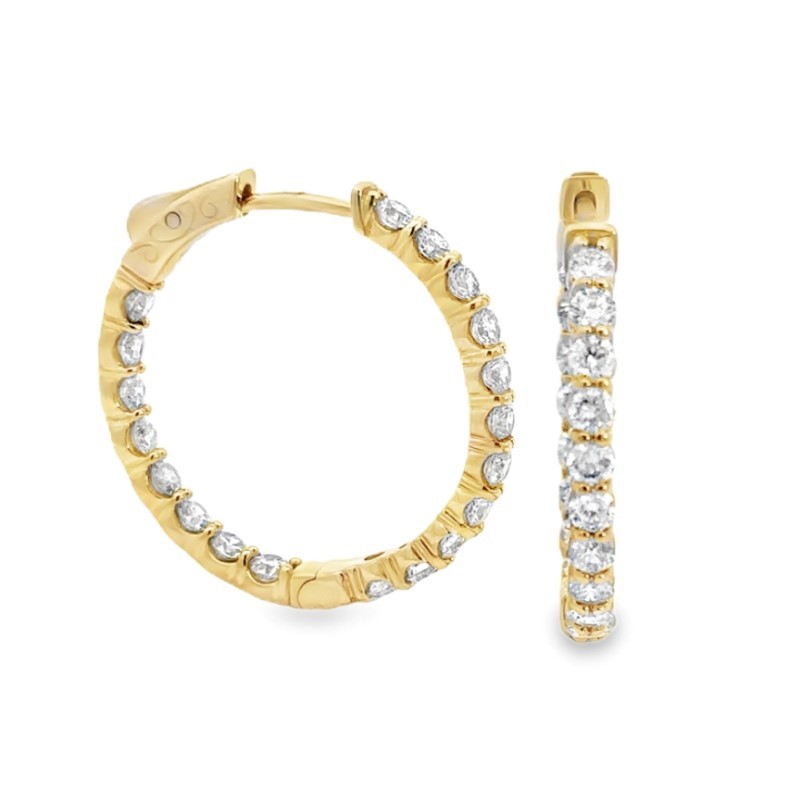 Inside Out Diamond Hoop earrings