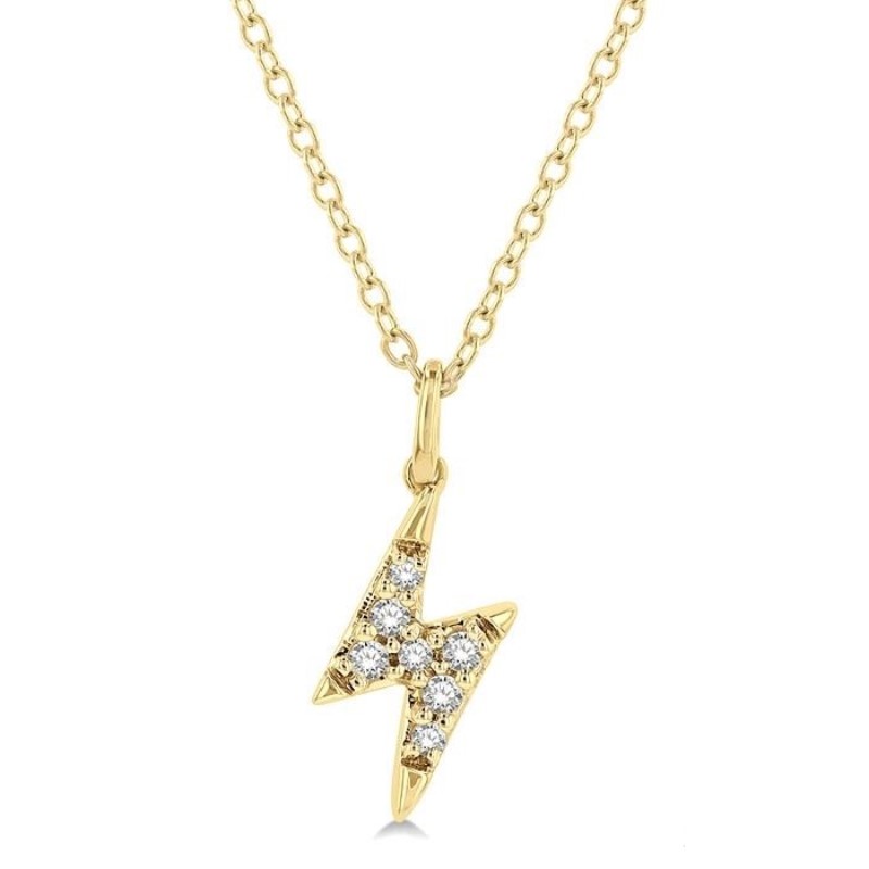 Dainty Lightning Bolt Pendant Necklace