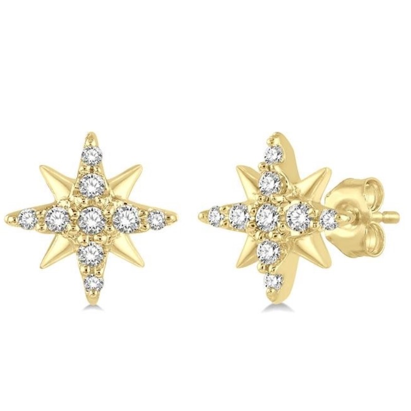 Star Petite Diamond Stud Earrings