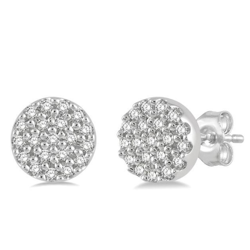 Disc Petite Diamond Fashion Earrings