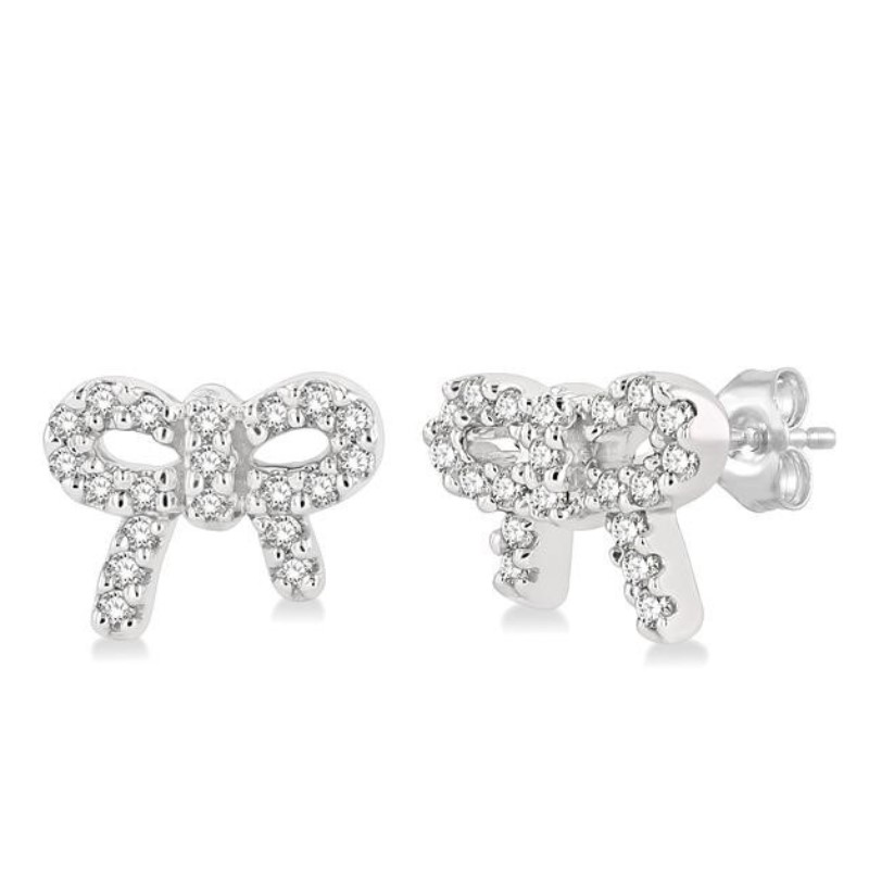 Petite Diamond Bow Earrings