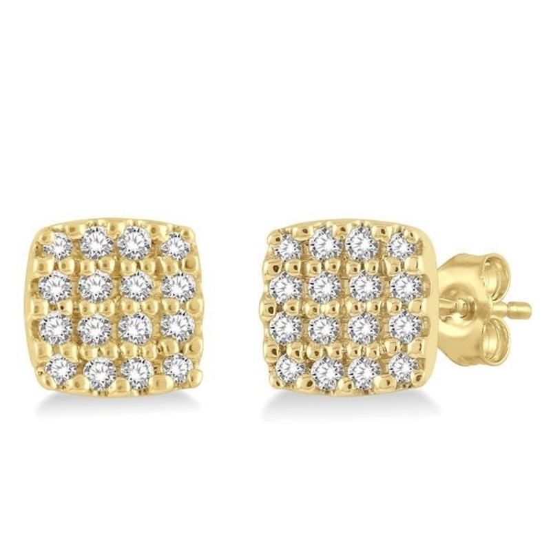 Petite Pave Diamond Stud Earrings