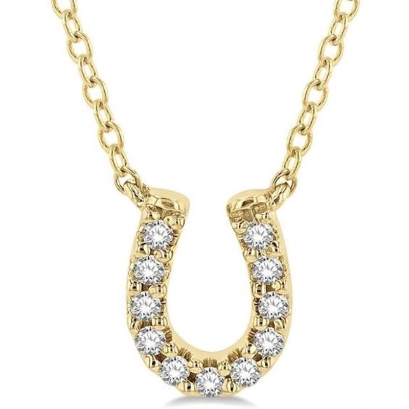 Horseshoe Dainty Diamond Necklace