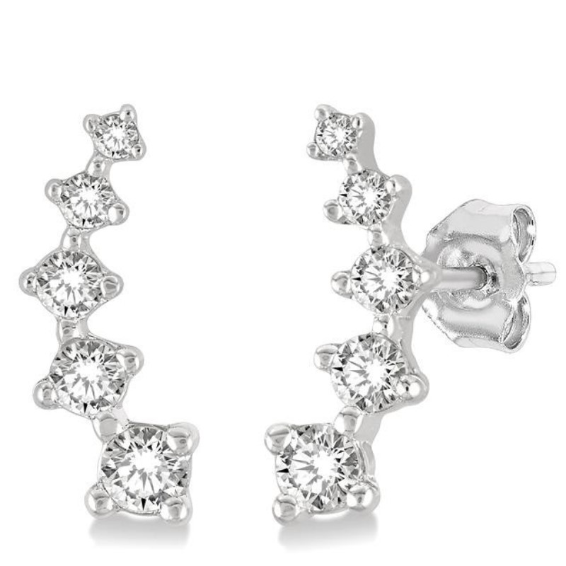 Petite Diamond Ear Climbers