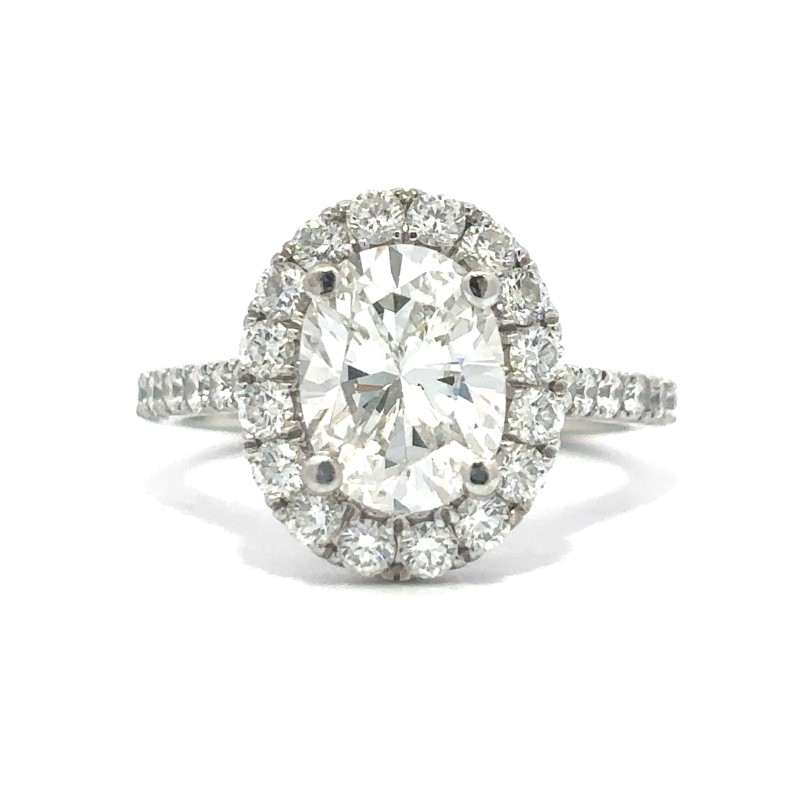 Estate GIA Oval Diamond Engagement Ring