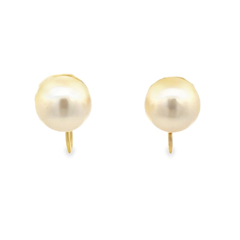 Estate White Pearl Earrings