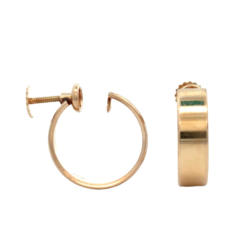 Estate 6 mm Hoop Earrings