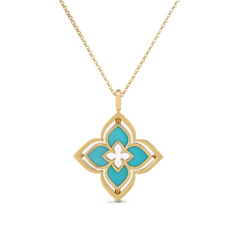 Roberto Coin Turquoise Venetian Princess Pirouette Necklace