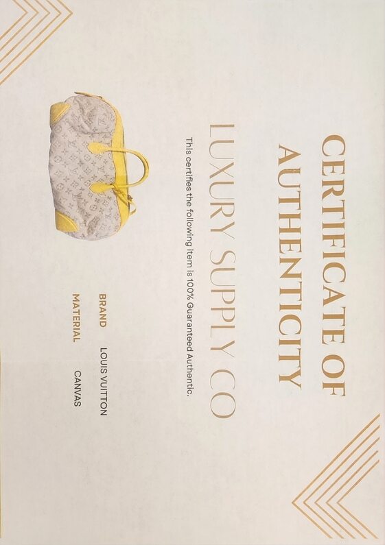 Louis Vuitton - Certificate