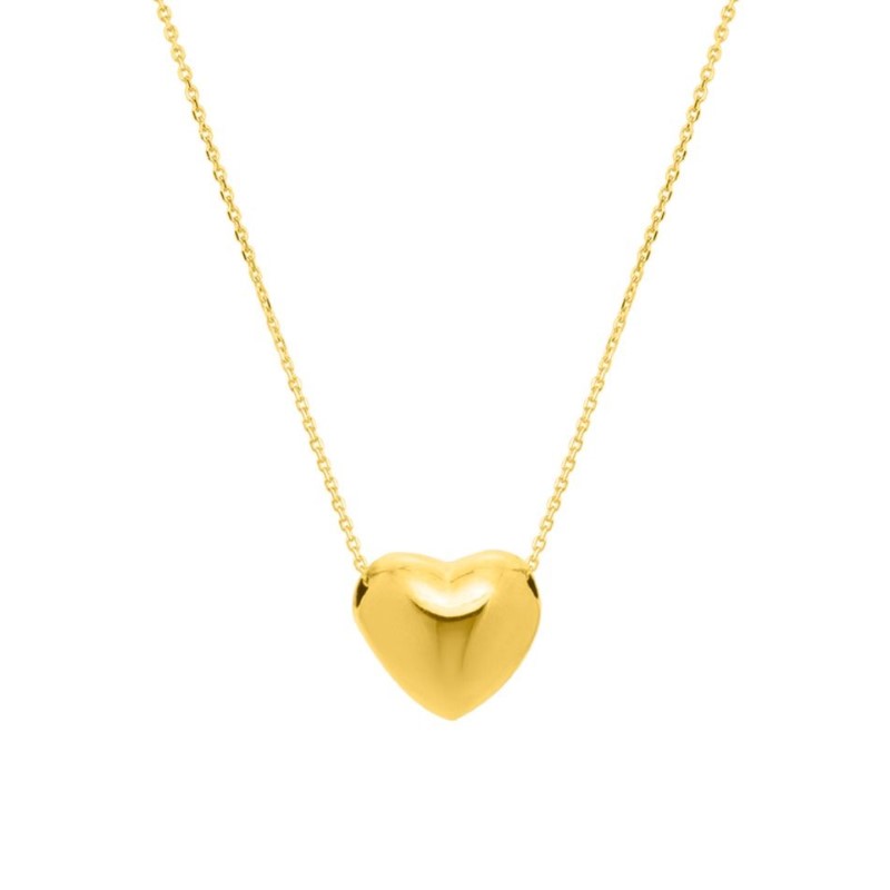 Small puffed up heart necklace