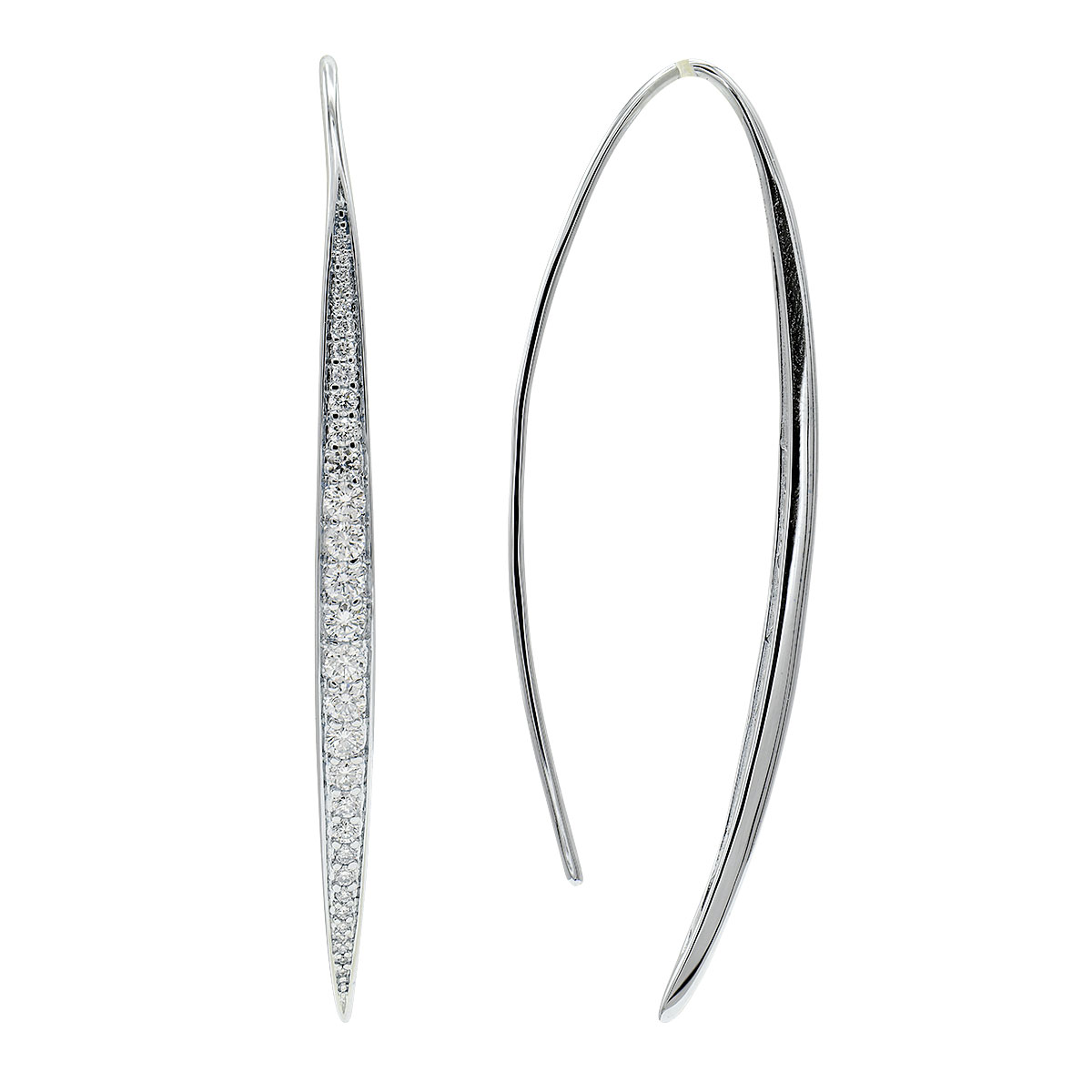 Diamond Drop Hook Earrings - 001-150-13001058
