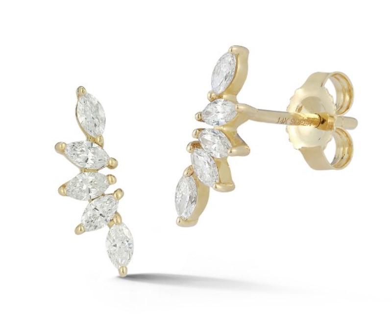 Marquise Diamond Stud Earrings