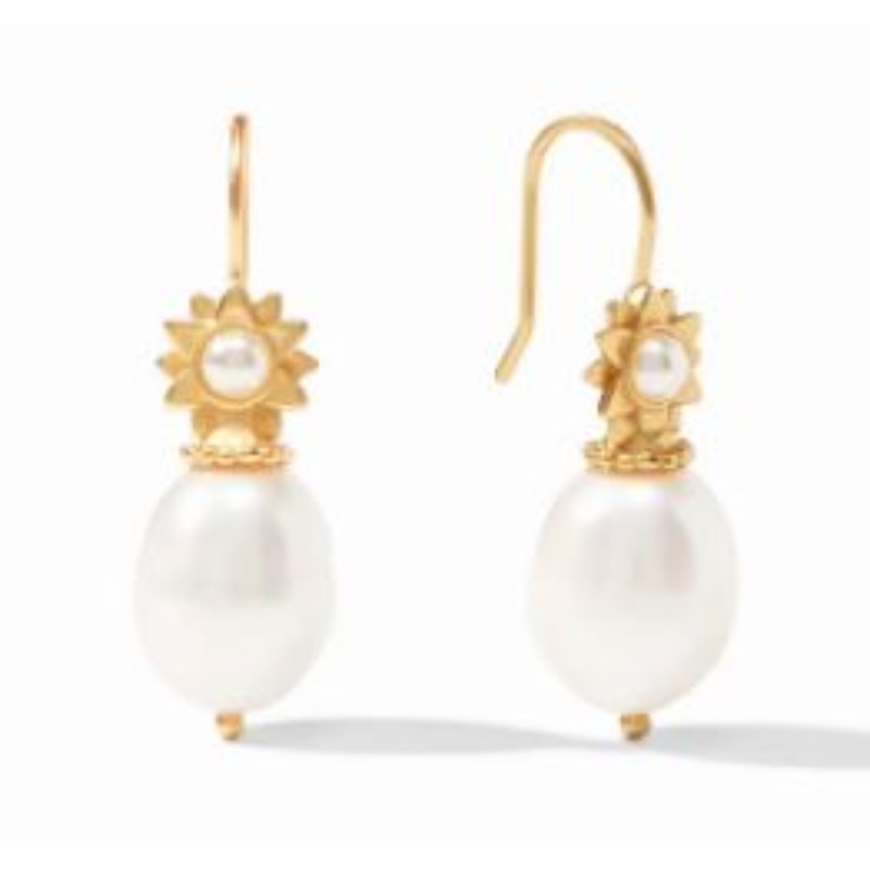 24 karat gold on sale pearl earrings