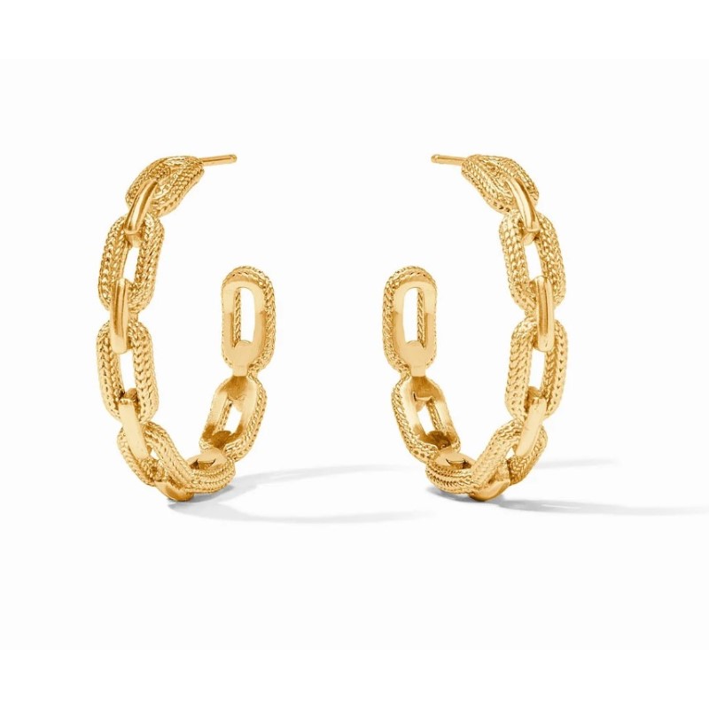 Julie Vos Cheval Paperclip Medium Hoop Earrings