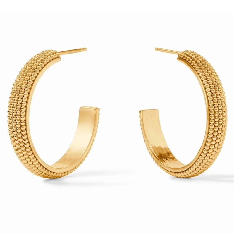 Julie Vos Beaded Eternity Medium Hoop Earrings