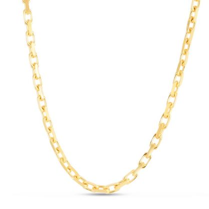 14 Karat Yellow Gold  2.5mm French Cable Chain With A Lobster Clasp 18 Inches