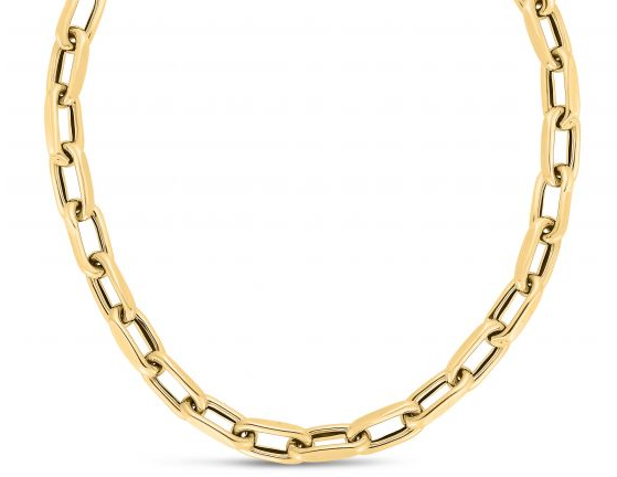 14K Yellow Gold Polished 9mm French Cable Chain with Lobster Clasp 18 inches  Hallow