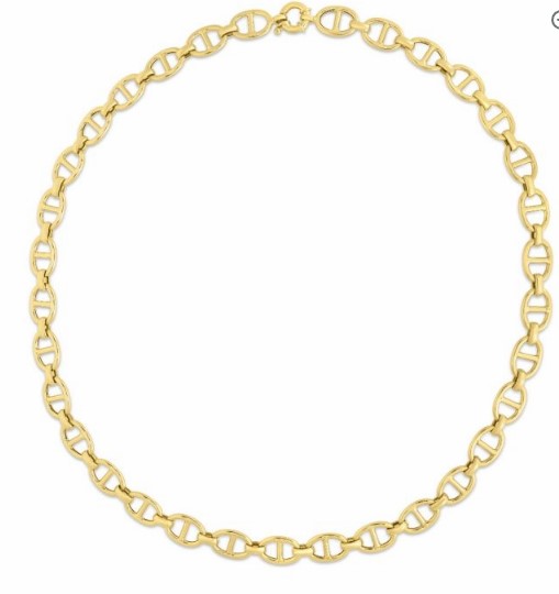 14 Karat Yellow Gold 8.8mm Mariner Chain 18 inches