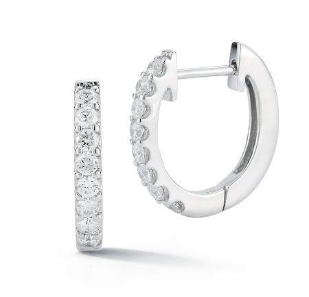 Pave Diamond Huggie Earrings