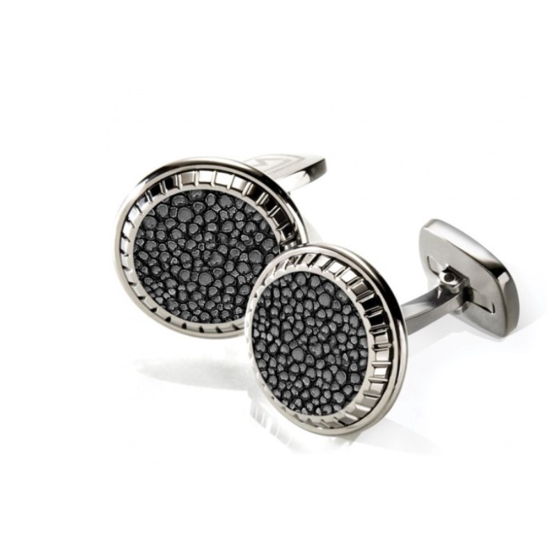 M-Clip Black Stingray Cufflinks