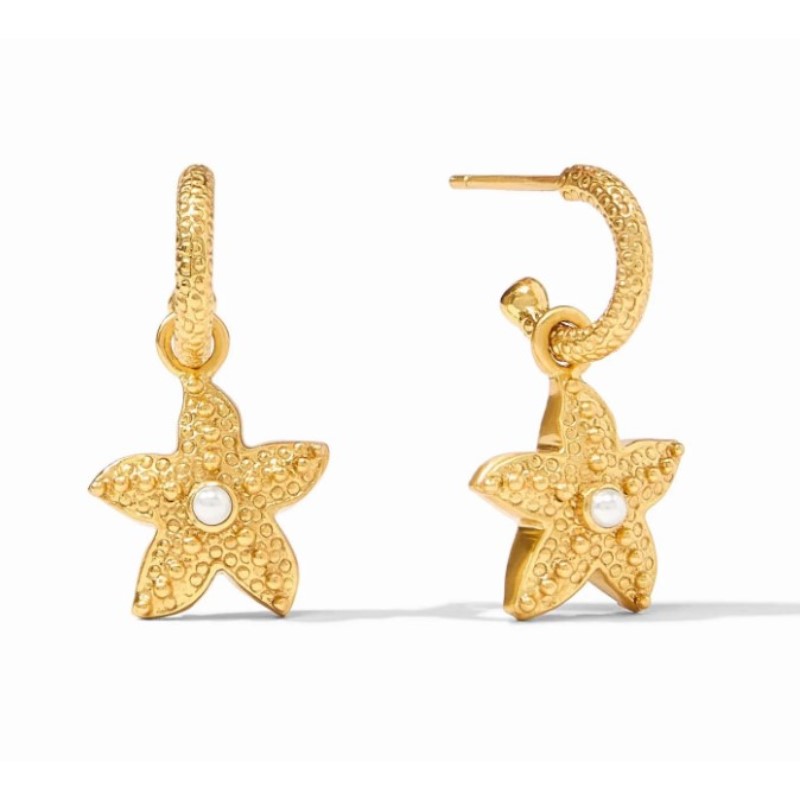 Julie Vos Sanibel Starfish Hoop and Charm Earring