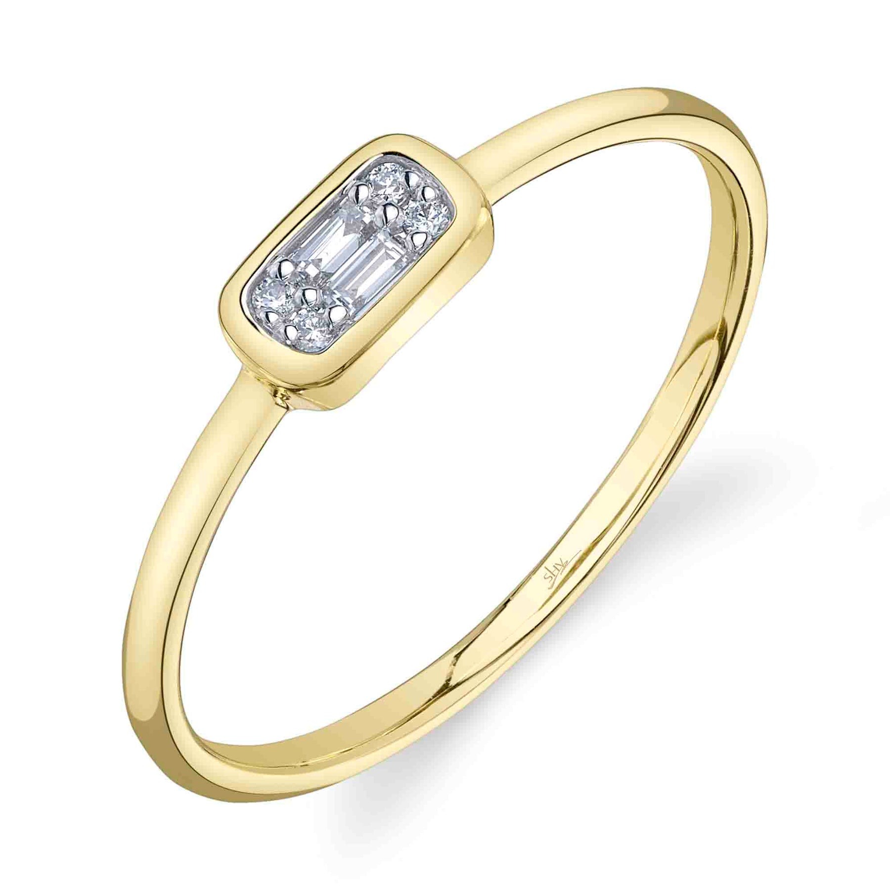 Shy Creation Aleera Diamond Baguette Ring