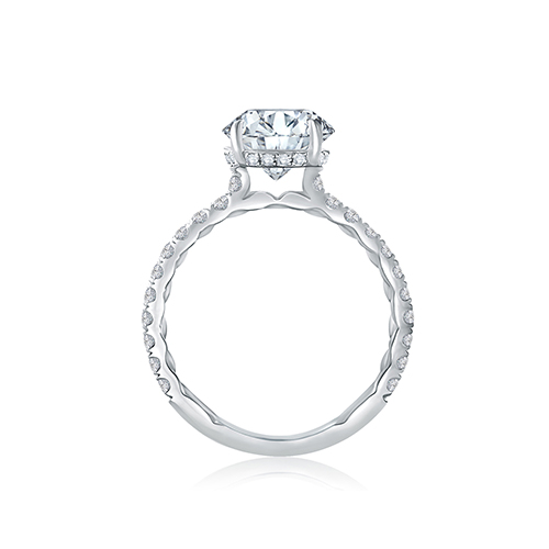 A.jaffe Solitaire Semi-mount Diamond Engagement Ring (0.43 Ct. Tw.)