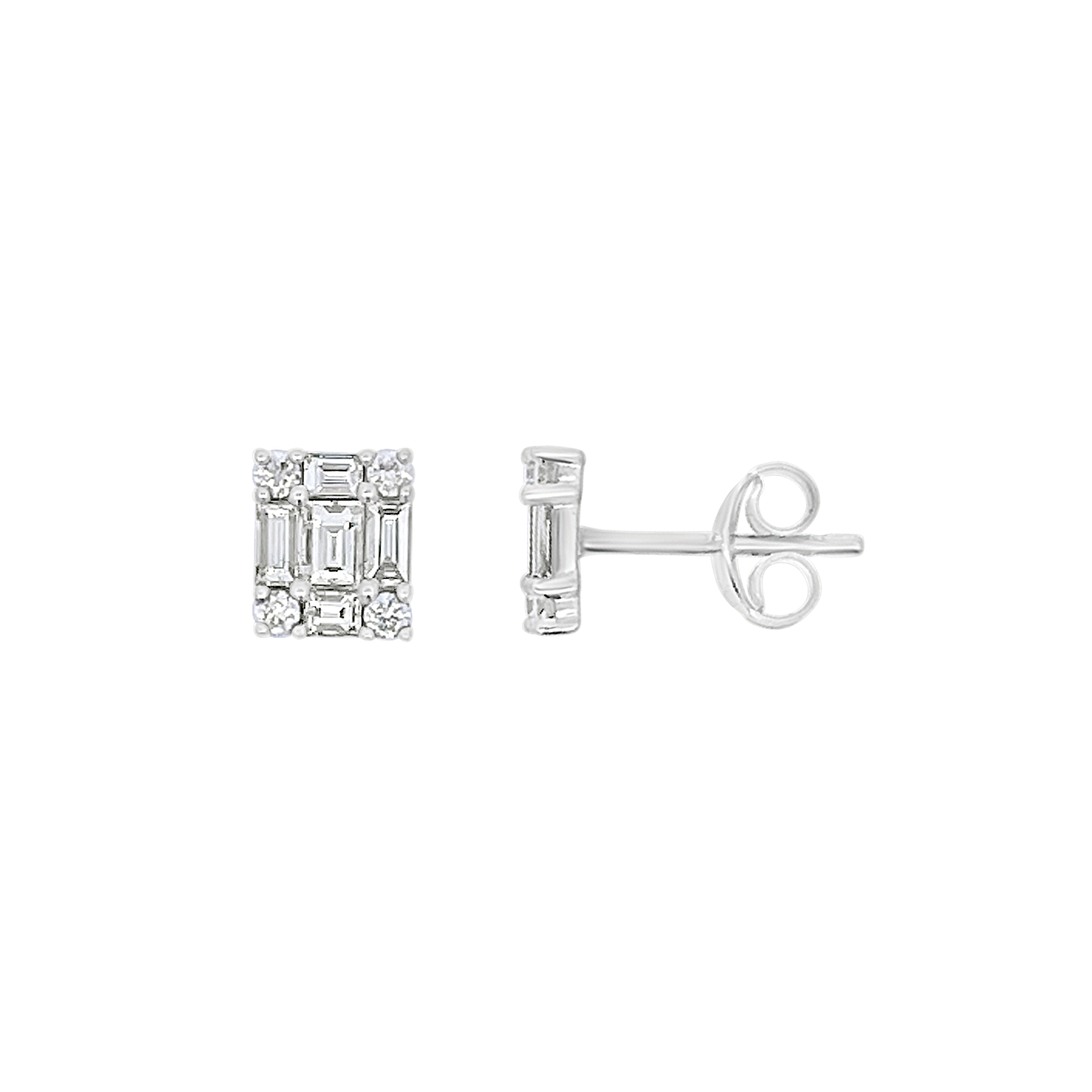 Clara By Martin Binder Baguette Diamond Stud Earrings (0.90 Ct. Tw.)