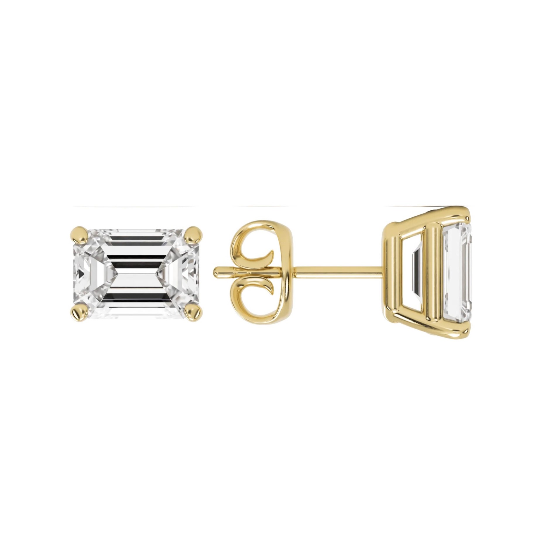 Clara By Martin Binder Emerald Cut Diamond Stud Earrings (0.62 Ct. Tw.)