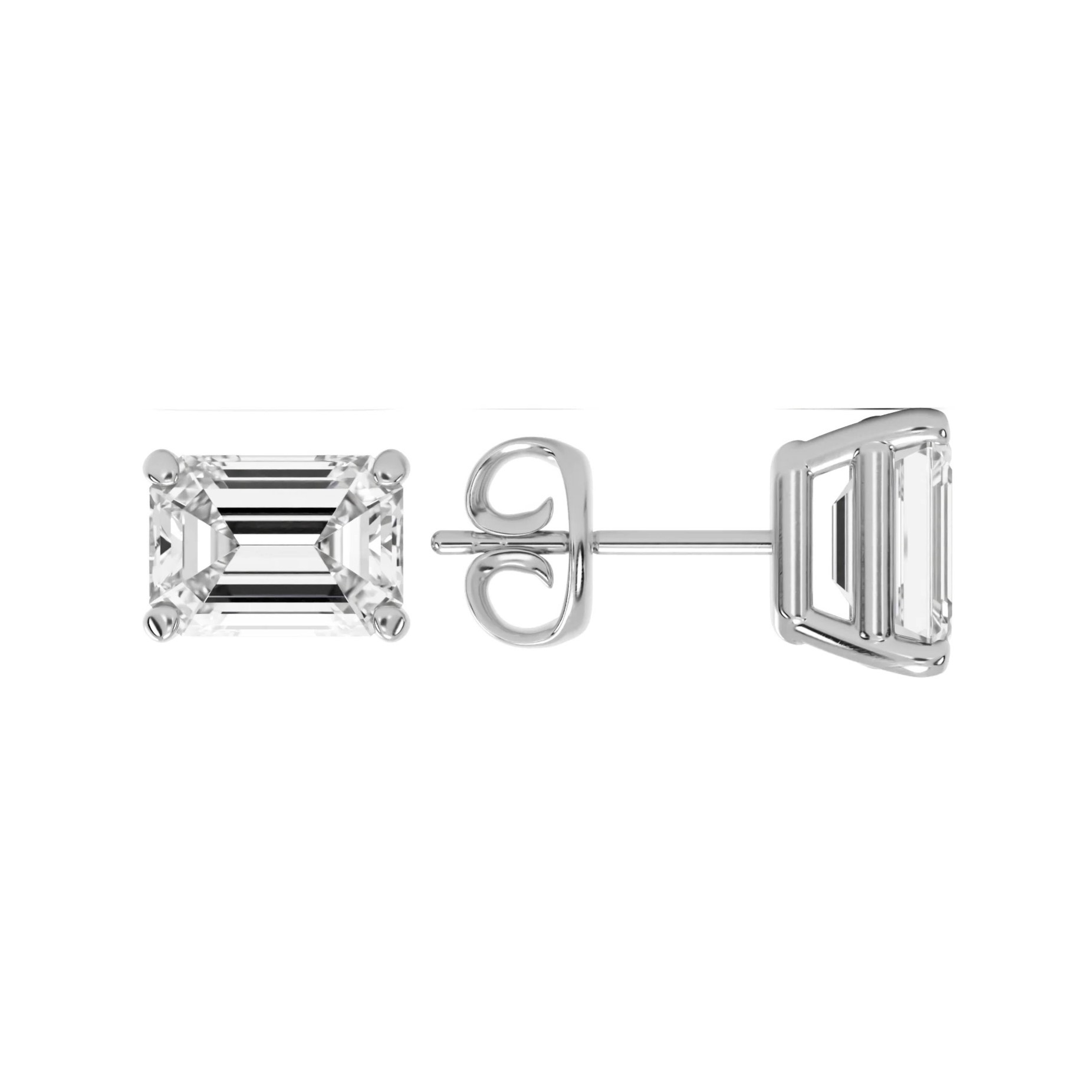 Clara By Martin Binder Emerald Cut Diamond Stud Earrings (0.61 Ct. Tw.)