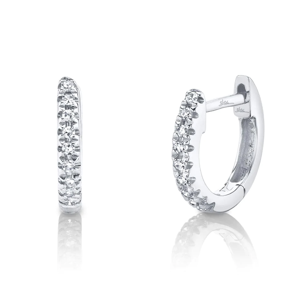 Shy Creation Diamond Mini Huggie Earrings