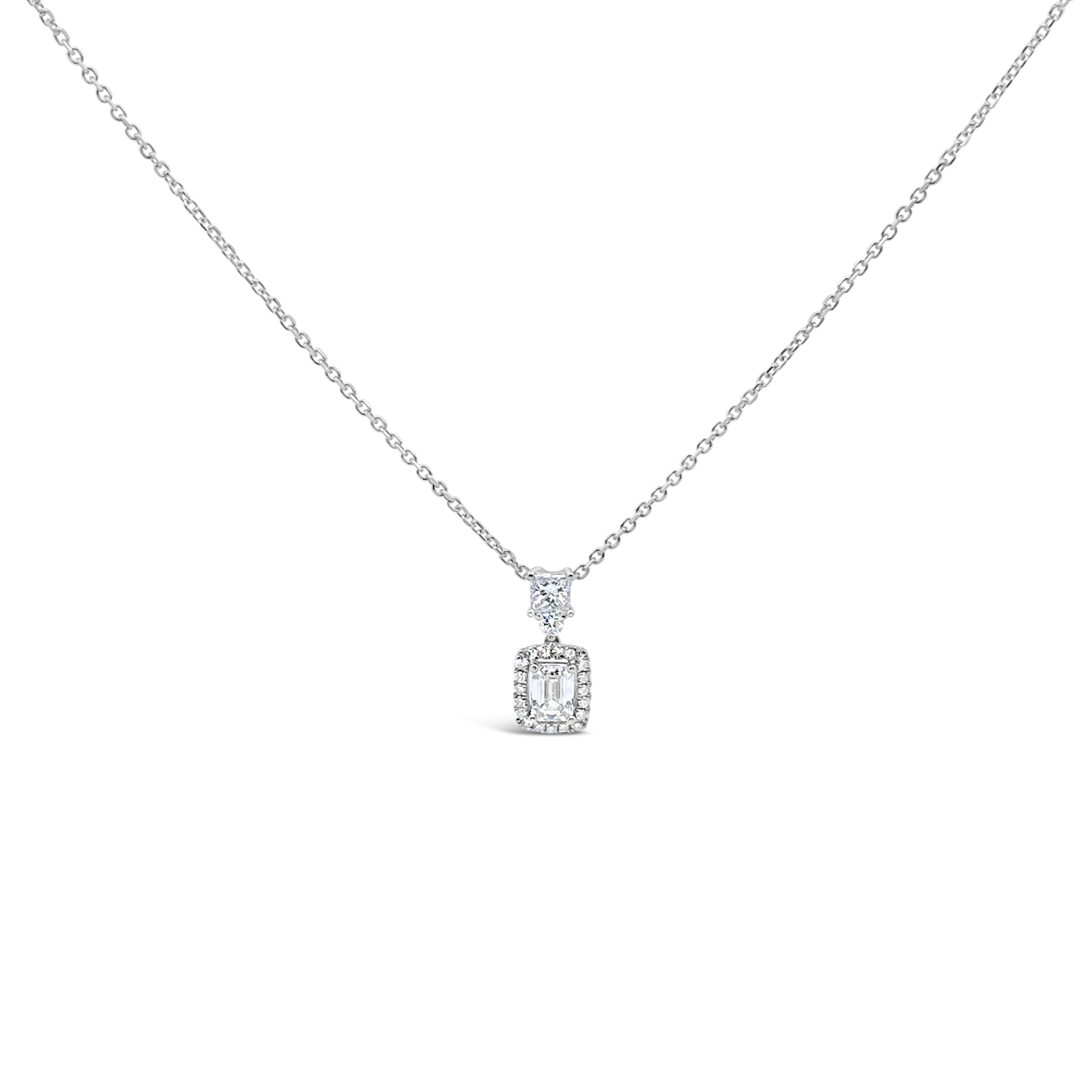 Clara By Martin Binder Diamond Halo Dangle Necklace (0.57 Ct. Tw.)