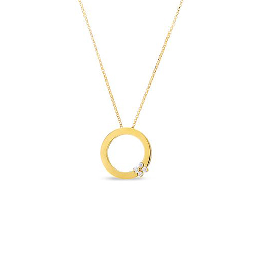 Roberto Coin Circle Of Life Diamond Pendant Necklace