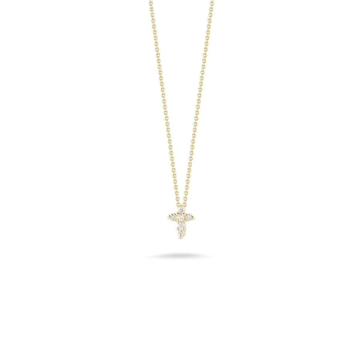 Roberto Coin Tiny Treasures Diamond Cross Pendant Necklace