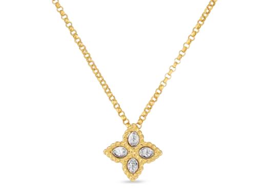 Roberto Coin Princess Small Flower Diamond Necklace