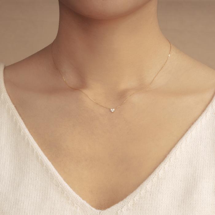 Aurelie Gi Sophie Diamond Heart Necklace