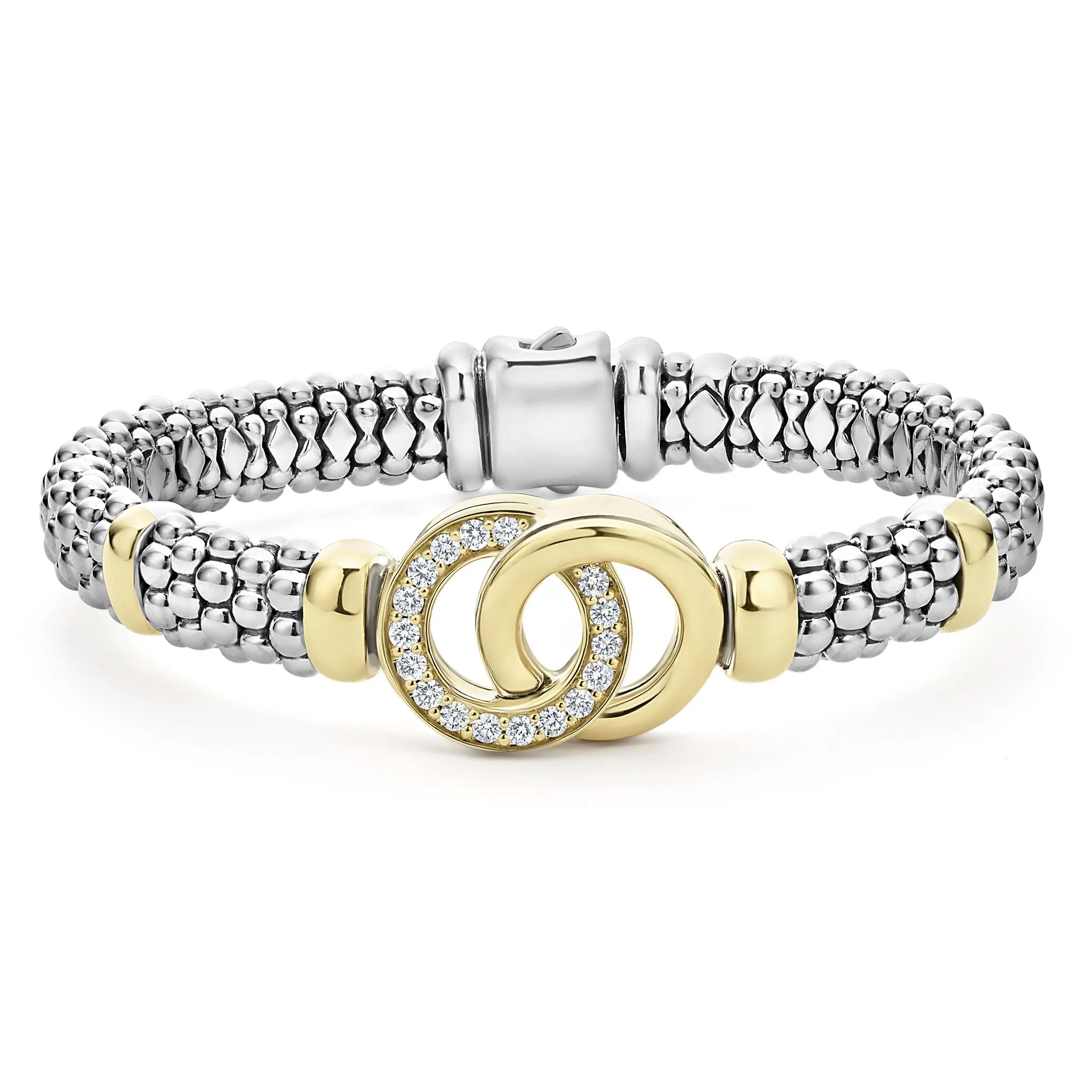 Lagos Signature Caviar 9mm Interlock Bracelet