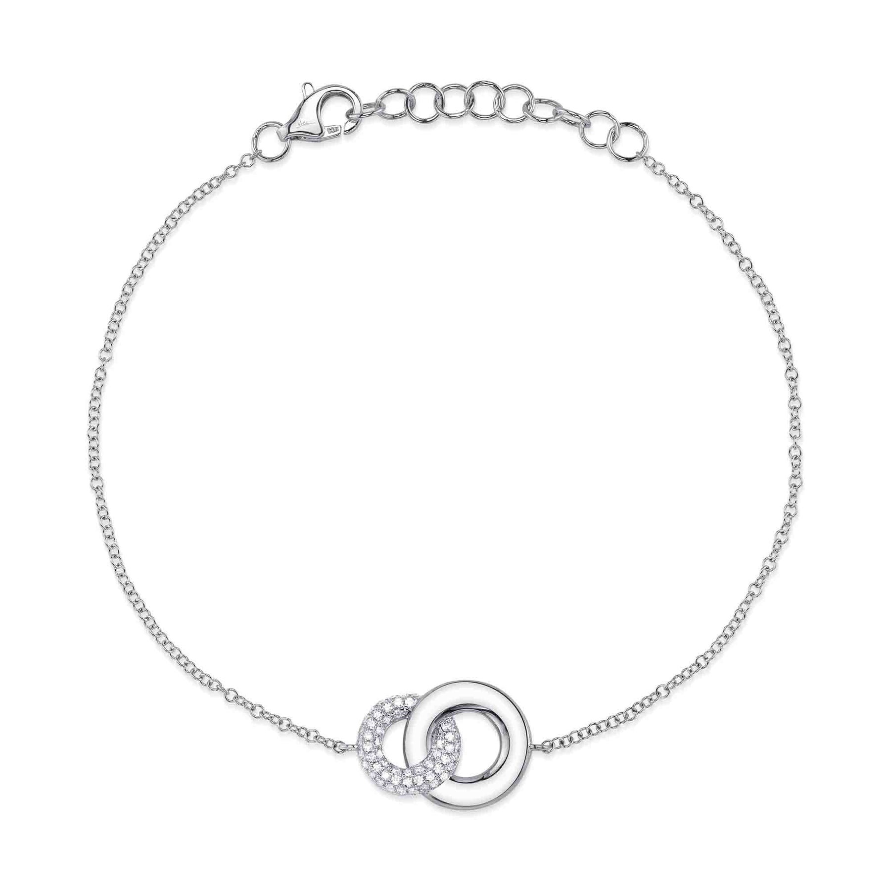 Shy Creation Kate Diamond Pave Circle Bracelet