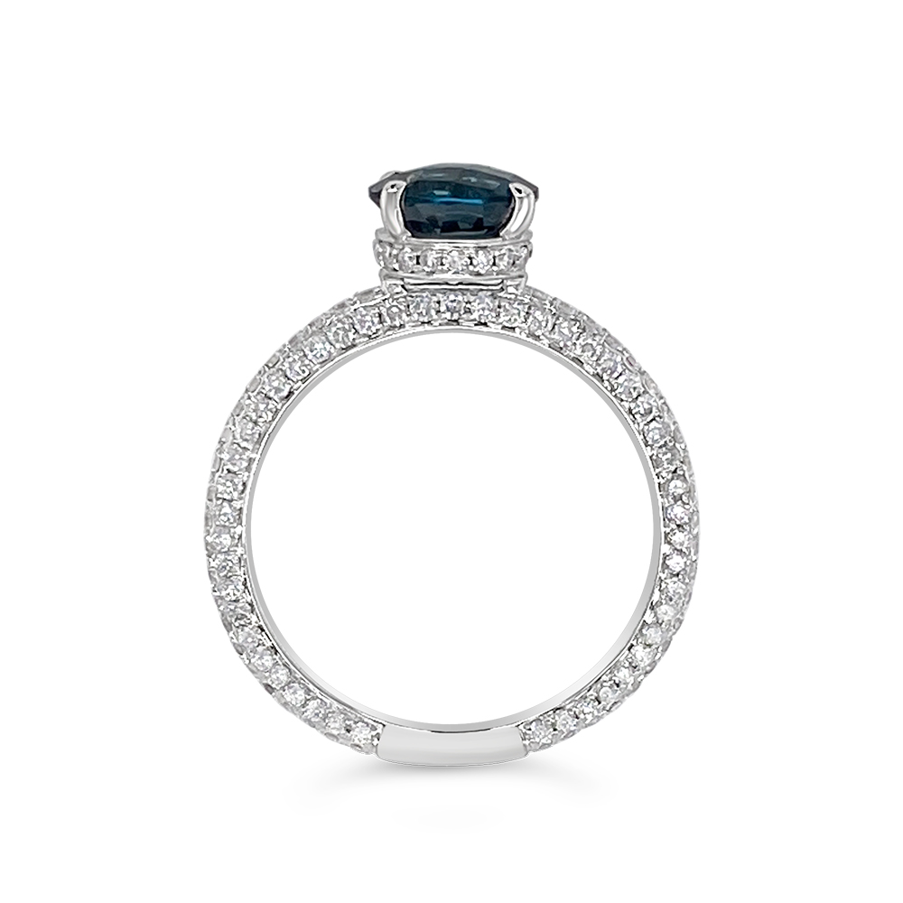 Irisa By Martin Binder London Blue Topaz & Diamond Ring